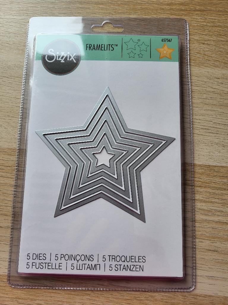 Sizzix Framelits Stars #657567, Hobby en Vrije tijd, Scrapbooking, Verzenden, Nieuw, Frame of Mal, Sizzix