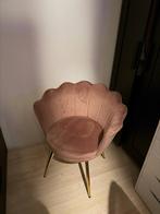 Roze schelpstoel - Fluweel - Zo goed als nieuw, Ophalen, Overige kleuren, Zo goed als nieuw, Eén