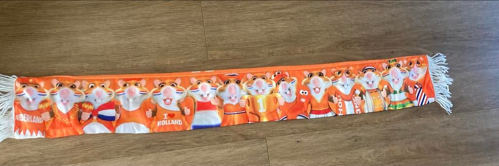 Hup Holland Hamster Sjaal - Oranje Fan Sjaal, Verzamelen, Sportartikelen en Voetbal, Ophalen of Verzenden, Gebruikt, Overige sporten