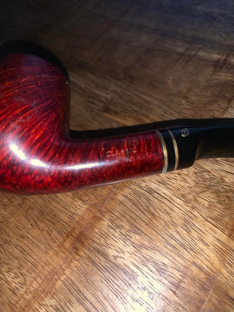 Stijlvolle Bruyèrehouten Big Ben Pijp - Brebbia Classic, Ophalen of Verzenden, Gebruikt, (Water)pijp