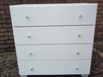 Witte ladenkast, Ophalen, 50 tot 100 cm, Zo goed als nieuw, 3 of 4 laden