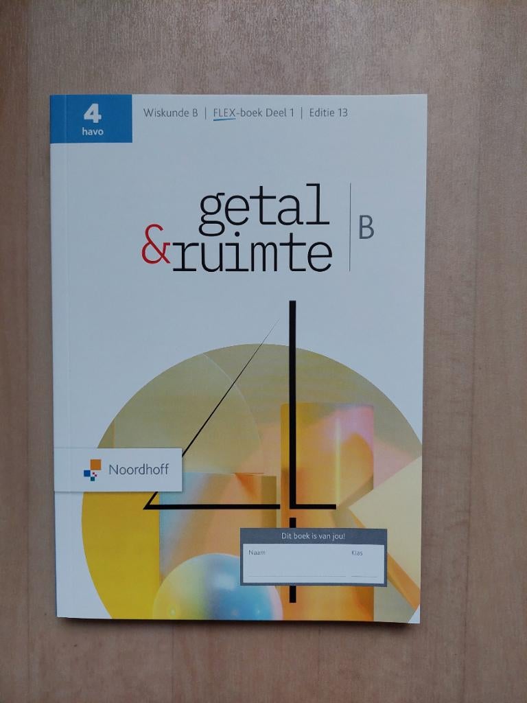 Getal & Ruimte klas 4 havo wiskunde B - deel 1, Ophalen of Verzenden, Wiskunde B, Noordhoff Uitgevers, HAVO