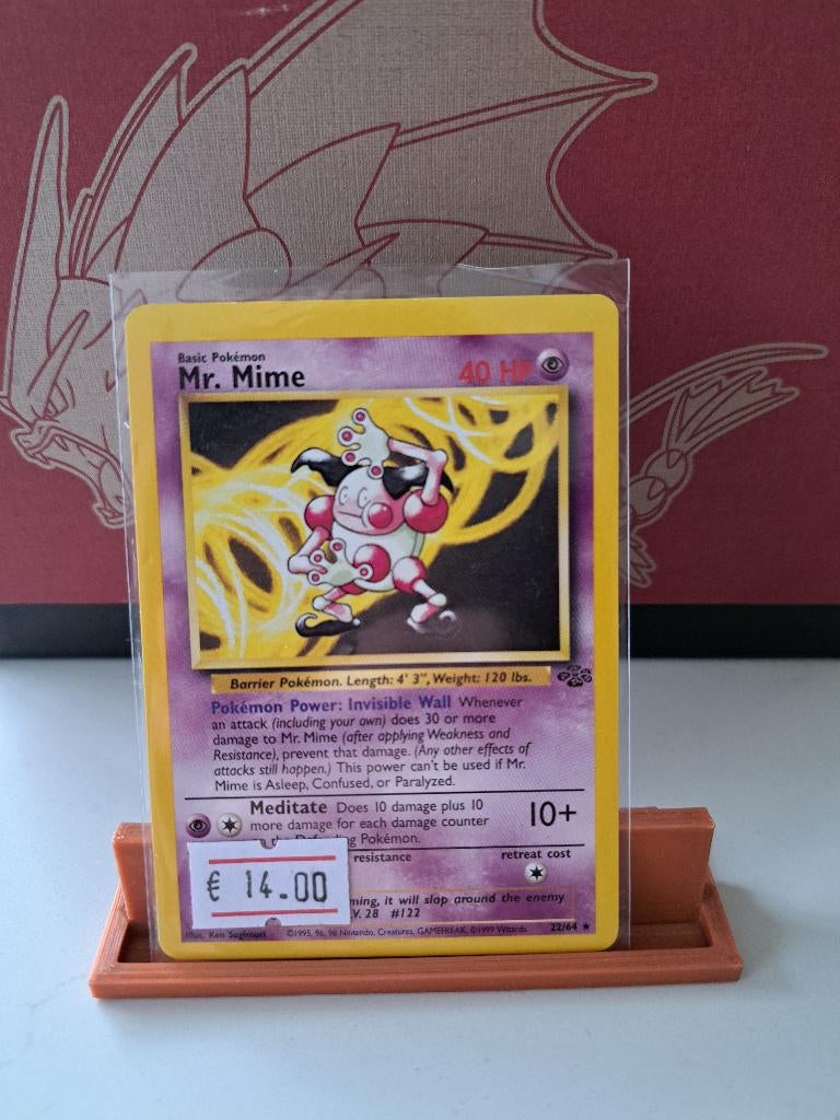 Mr. Mime 22/64 jungle	 € 14,00, Hobby en Vrije tijd, Verzamelkaartspellen | Pokémon, Ophalen of Verzenden, Zo goed als nieuw, Losse kaart