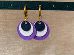 Oorbellen Creolen Lila, 3d print, Overige materialen, Hangers, Paars, Nieuw