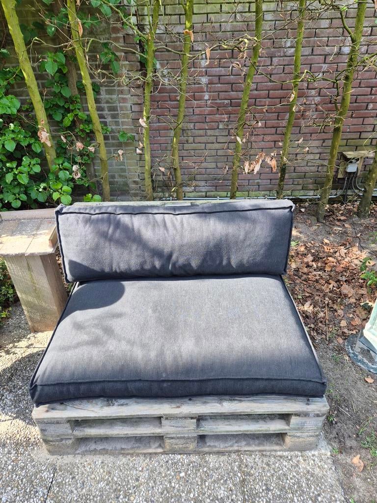 Pallet bank met kussens, Tuin en Terras, Ophalen of Verzenden, Hout