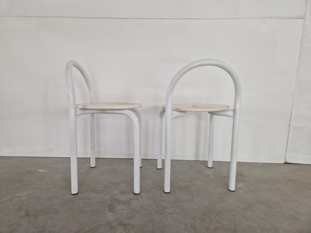 Postmoderne italiaanse design stoelen vintage memphis. , Gebruikt, Twee, Zwart, Onbekend