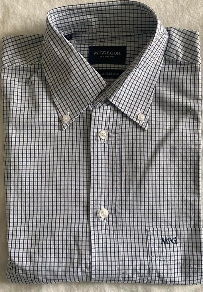 NIEUWE MCGREGOR EXCLUSIVE DESIGN OVERHEMD - (MAAT SMALL), Ophalen, Nieuw, Blauw, Halswijdte 38 (S) of kleiner