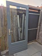 Hardhouten buitendeur. 93x211.5cm. Dubbelglas., Ophalen, Gebruikt, 80 tot 100 cm, Buitendeur
