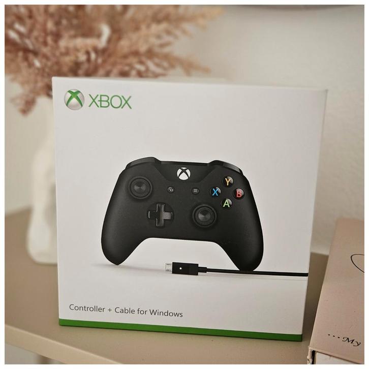 Xbox Controller met USB-kabel voor PC/Windows, Spelcomputers en Games, Spelcomputers | Xbox | Accessoires, Zo goed als nieuw, Xbox Original