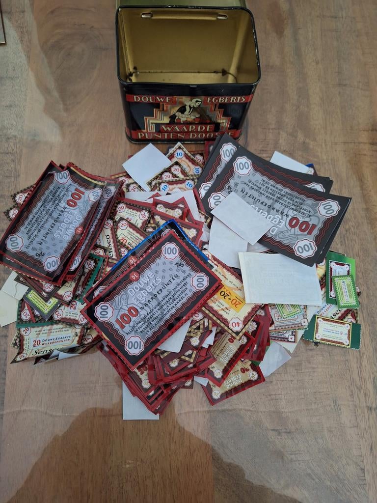 Douwe Egberts Waardepunten en blik, Ophalen of Verzenden, Gebruikt