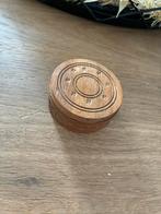 Rond houten  pillendoosje, Ophalen of Verzenden