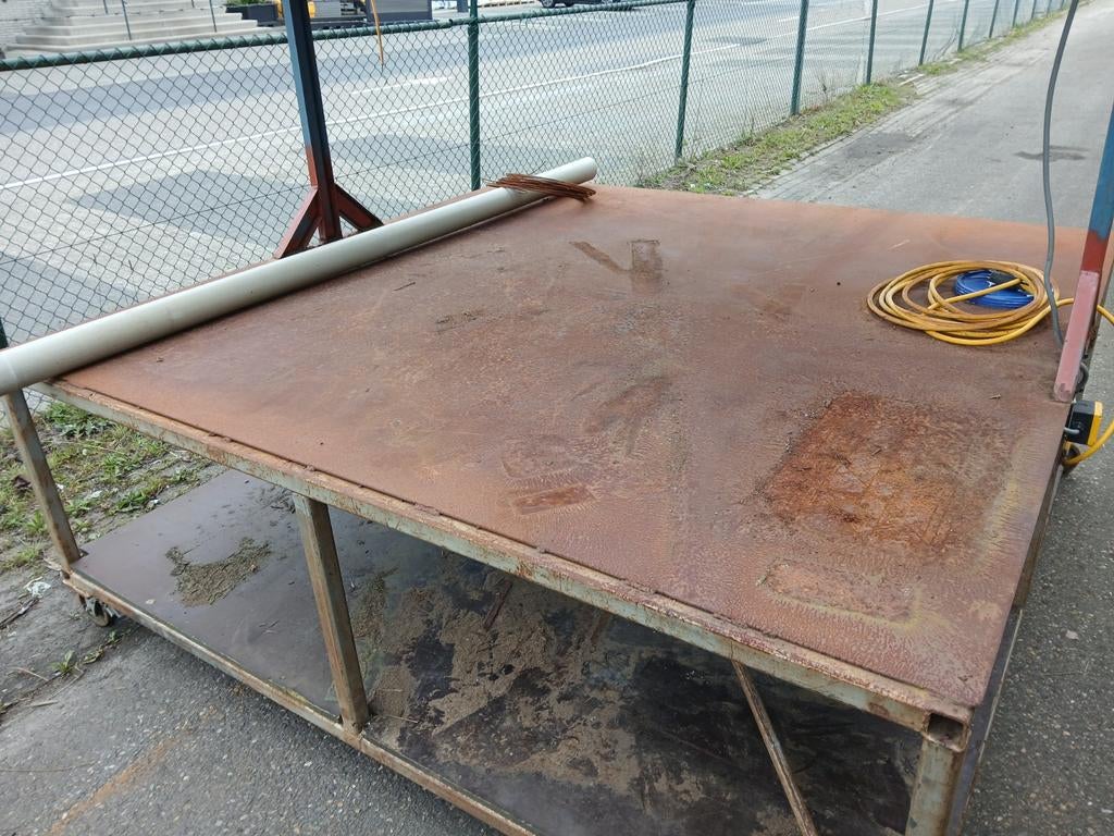 Zware Verrijdbare Lastafel 2,50x2,50m, Ophalen of Verzenden, Gebruikt, 170 cm of meer