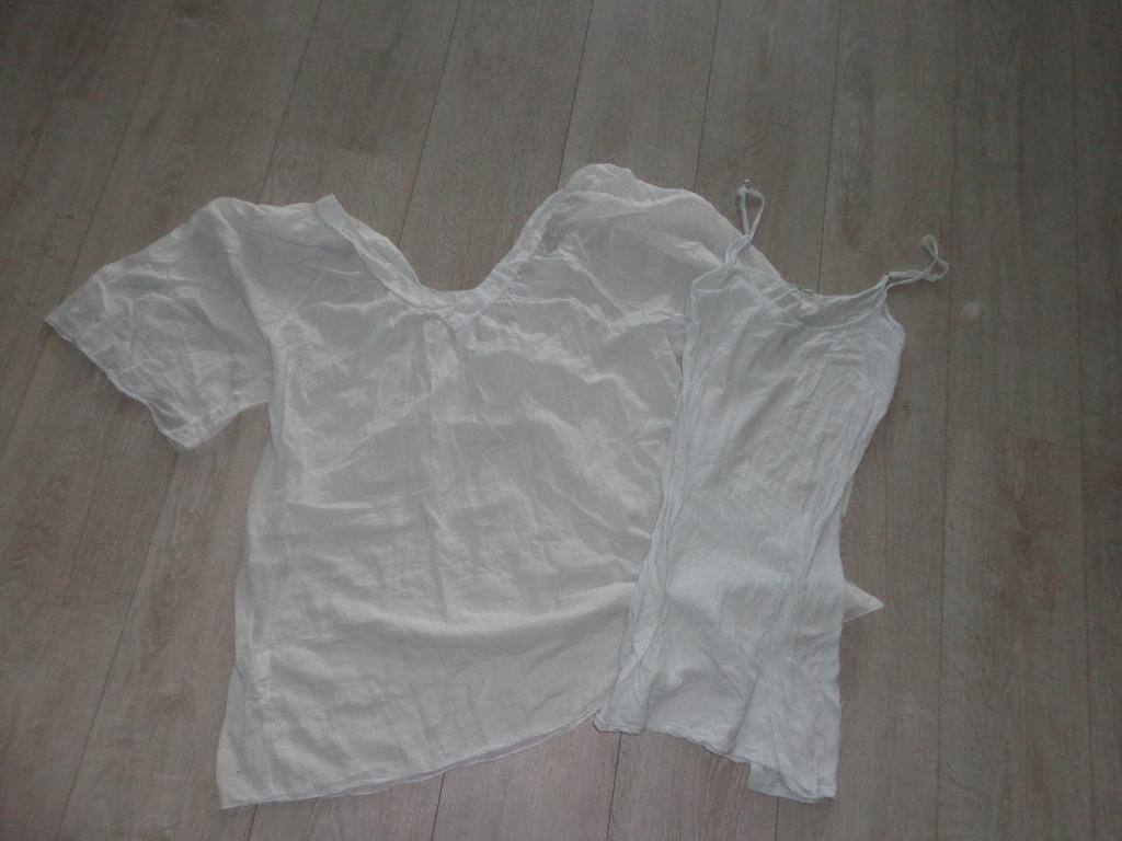 lichtblauwe damestuniek en top van Braez, maat L, Ophalen of Verzenden, Gedragen, Maat 42/44 (L), Blauw