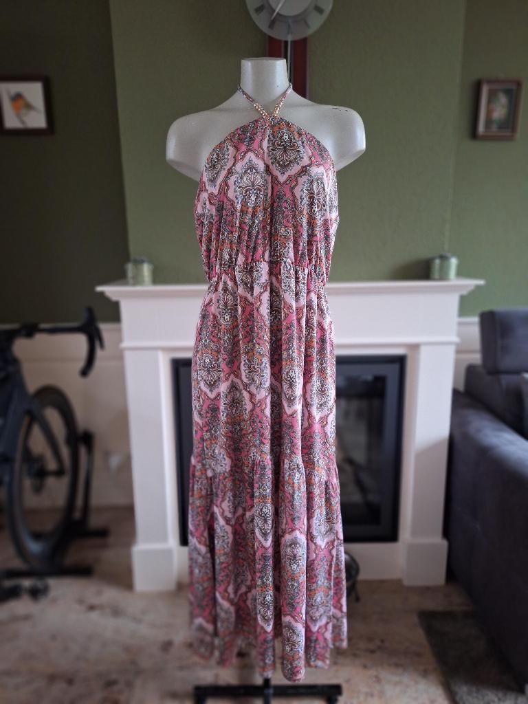 K-Design K Design lange halter roze jurk XXL, K-design, Verzenden, Maat 46/48 (XL) of groter, Nieuw