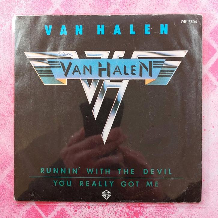 Van Halen  Running with the devil single.             Star45, Cd's en Dvd's, Vinyl Singles, Gebruikt, Single, Rock en Metal, 7 inch