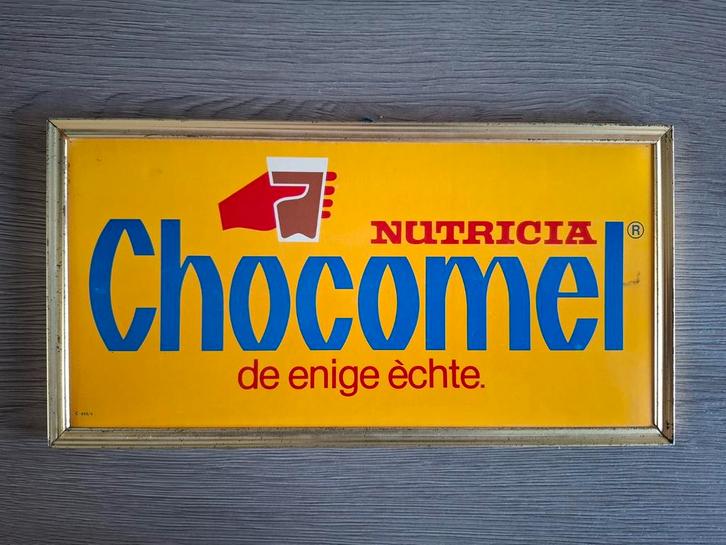 Reclamebord nutricia chocomel, Verzamelen, Merken en Reclamevoorwerpen, Gebruikt, Reclamebord, Ophalen of Verzenden