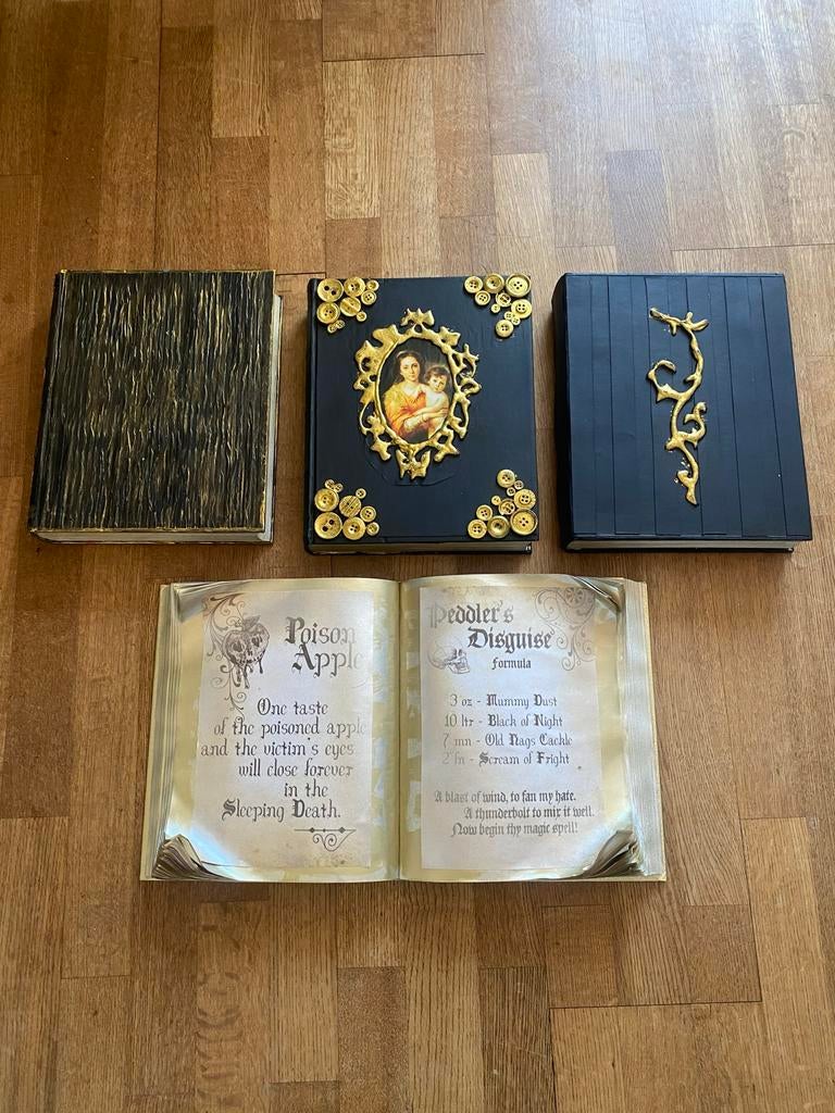 4 Handgemaakte Sierboeken - Decoratieve Magische Boeken, Ophalen of Verzenden, Zo goed als nieuw