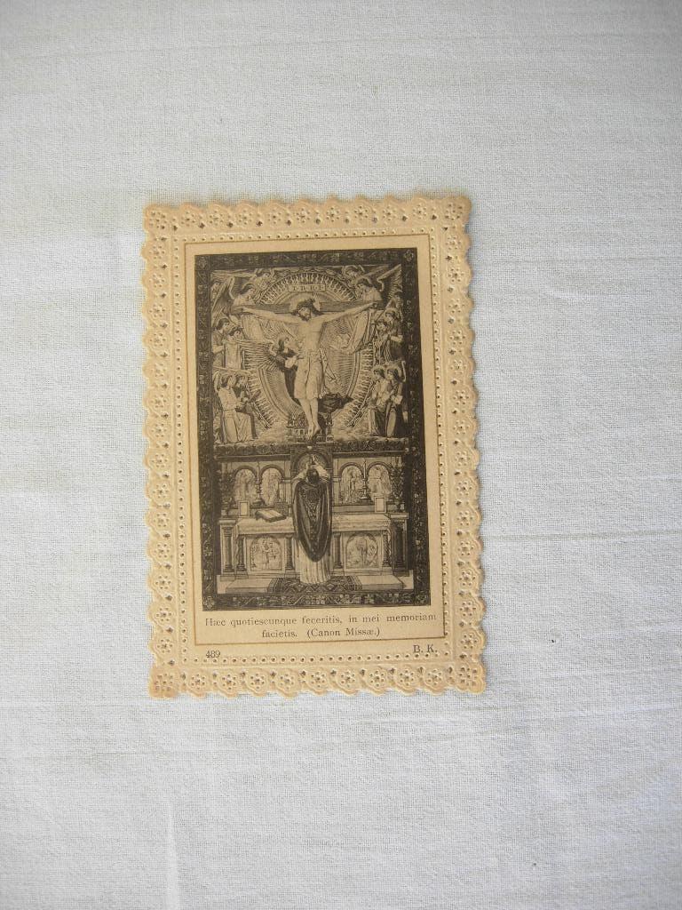 Prentje Priesterwijding J. van Gastel Breda 1905, Verzenden, Gebruikt, Kaart of Prent, Christendom | Katholiek
