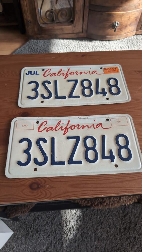 Originele Californische nummerplaten - Set van 2, Auto diversen, Overige Auto diversen, Ophalen of Verzenden