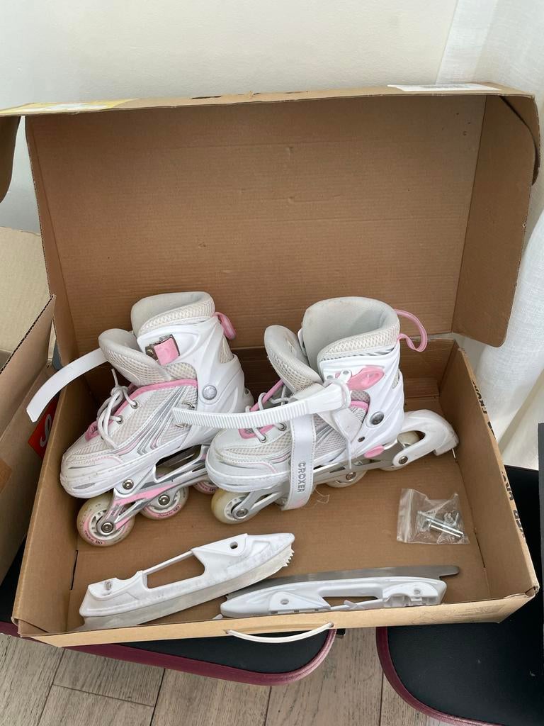 Croxer Optima White/Pink Schaatsen en Skeelers Maat 31-34, Ophalen, Gebruikt, Overige typen, Overige merken