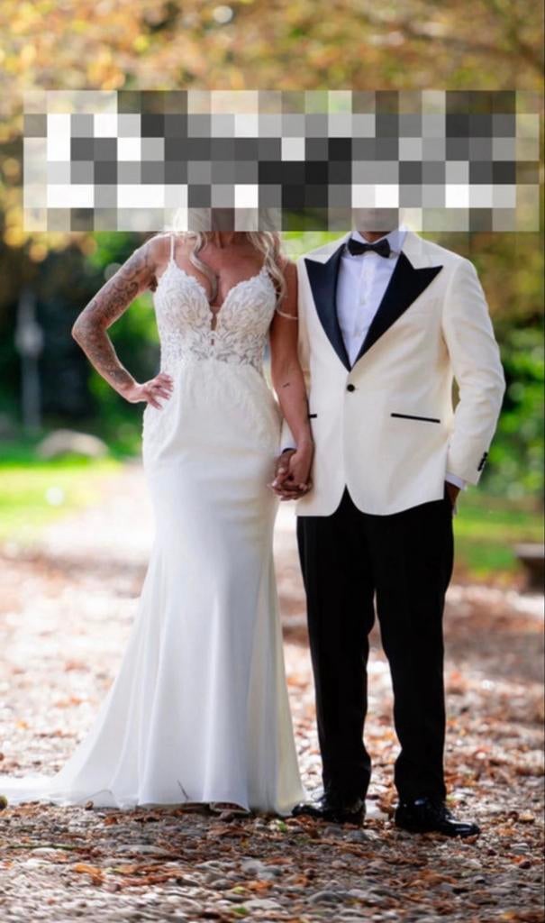 Rebecca Ingram ALDA Trouwjurk - Bohemian Fit & Flare, Ophalen of Verzenden, Zo goed als nieuw, Wit, Trouwjurk