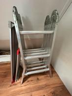 Altrex Varitrex ladder 4x3 met 2 alu plateaus, Ophalen, Gebruikt, Ladder, Opvouwbaar of Inschuifbaar