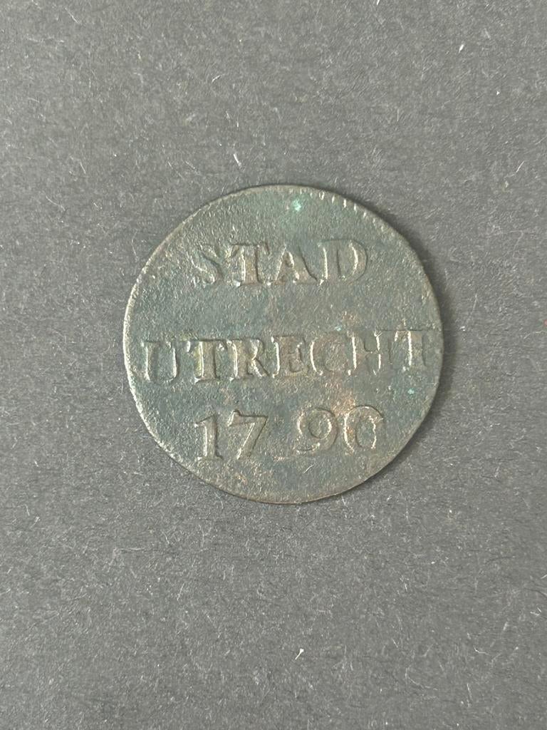Duit Stad Utrecht, 1790, Postzegels en Munten, Ophalen of Verzenden, Vóór koninkrijk, Overige waardes
