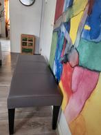 Moderne grijs leren bankje , Barrel company ., Ophalen, Leer, Zo goed als nieuw, Modern, minimalistisch