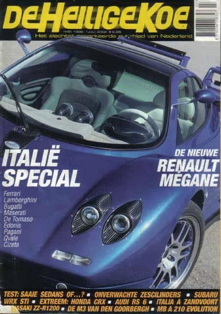 Heilige Koe 7 2002 : Audi RS6 - Pagani Zonda - Mazda MX3, Boeken, Auto's | Folders en Tijdschriften, Gelezen, Algemeen, Ophalen of Verzenden