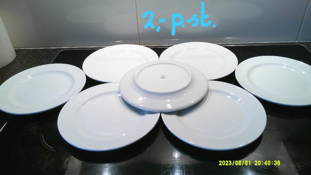 Mosa Maastricht hotel porselein, wit, boterham bordjes., Huis en Inrichting, Keuken | Servies, Ophalen of Verzenden, Zo goed als nieuw