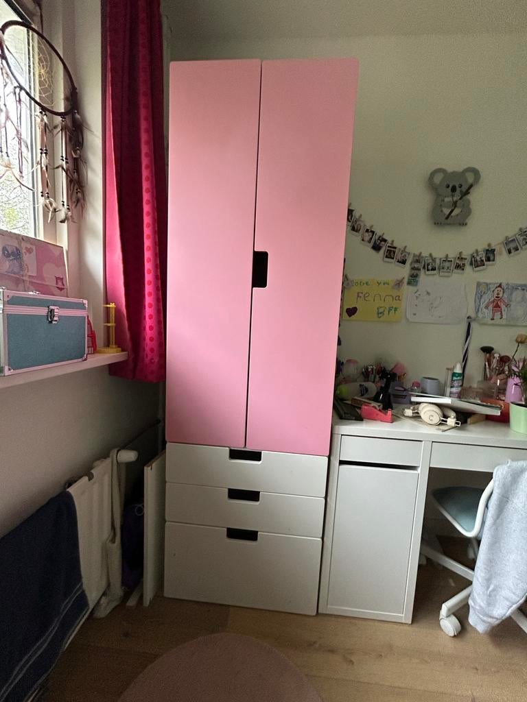 Ikea stuva roze kledingkast, Huis en Inrichting, Kasten | Kledingkasten, Kunststof, Gebruikt, 50 tot 100 cm, 50 tot 75 cm