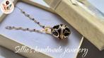🦋 Sellie's handmade jewelery 🦋, Sieraden, Tassen en Uiterlijk, Kettingen, Overige materialen, Zwart, Nieuw, Ophalen of Verzenden