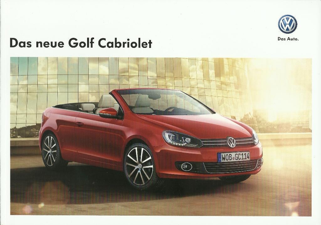 Volkswagen Golf 6 cabrio 2011 folder, Ophalen of Verzenden, Zo goed als nieuw, Volkswagen