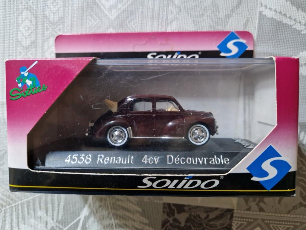 Solido Renault 4cv decouvrable, Hobby en Vrije tijd, Modelauto's | 1:43, Ophalen of Verzenden, Zo goed als nieuw, Auto, Solido