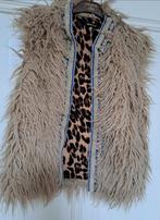 Fluffie vintage bodywarmer, Maat 38/40 (M), Beige, Ophalen of Verzenden, Zo goed als nieuw