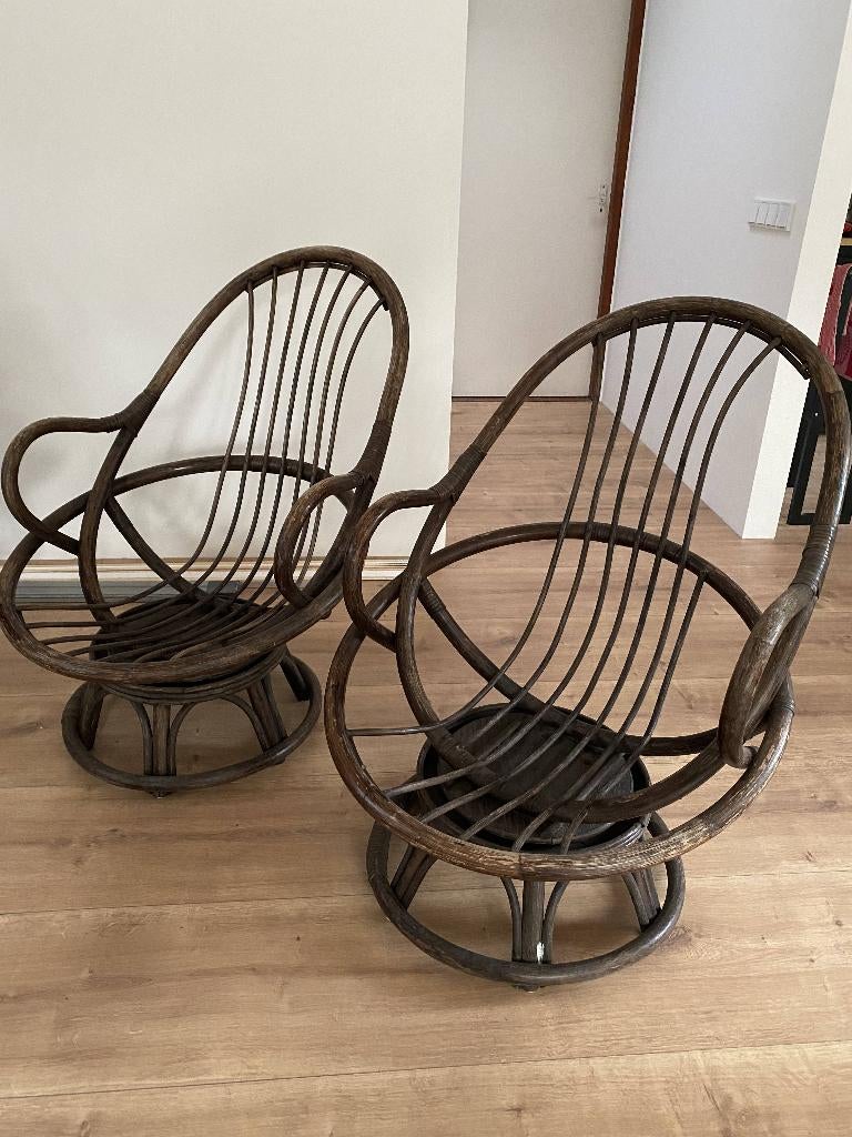 Vintage rotan 'egg' stoelen, Ophalen