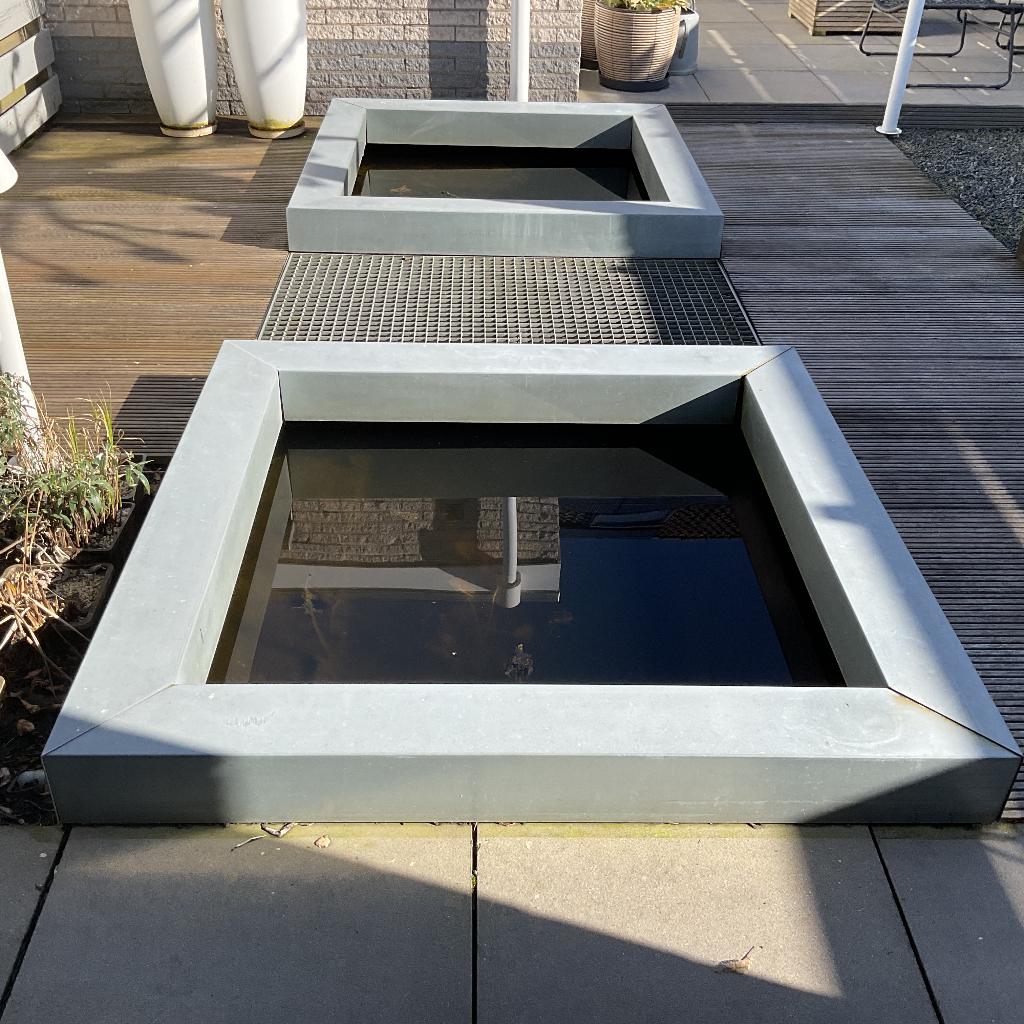 Zinken vijverranden, Tuin en Terras, Vijvers, Ophalen, Gebruikt