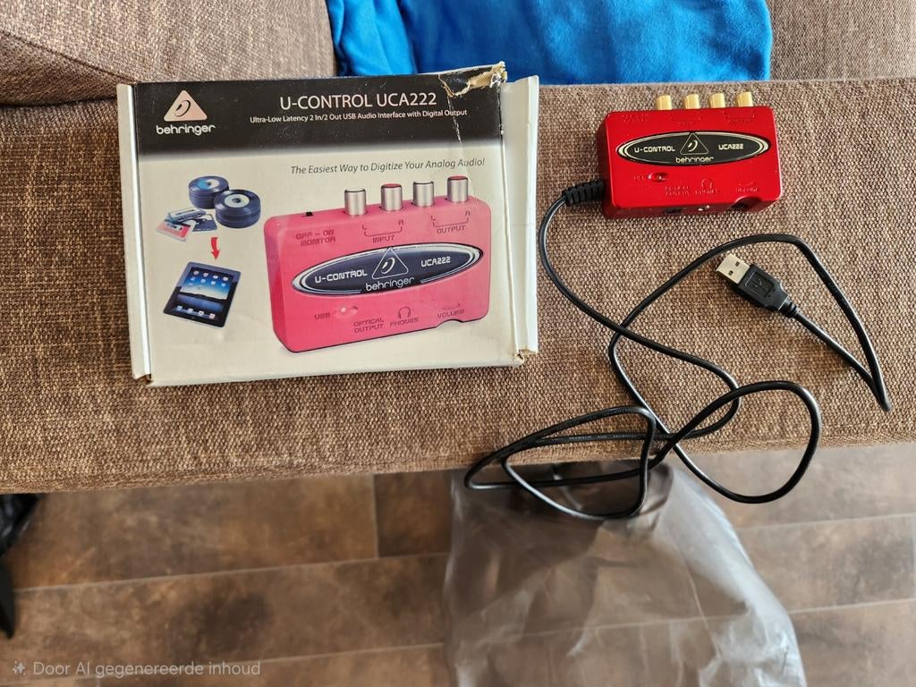 Behringer UCA222 USB Audio Interface - Rood, Ophalen of Verzenden