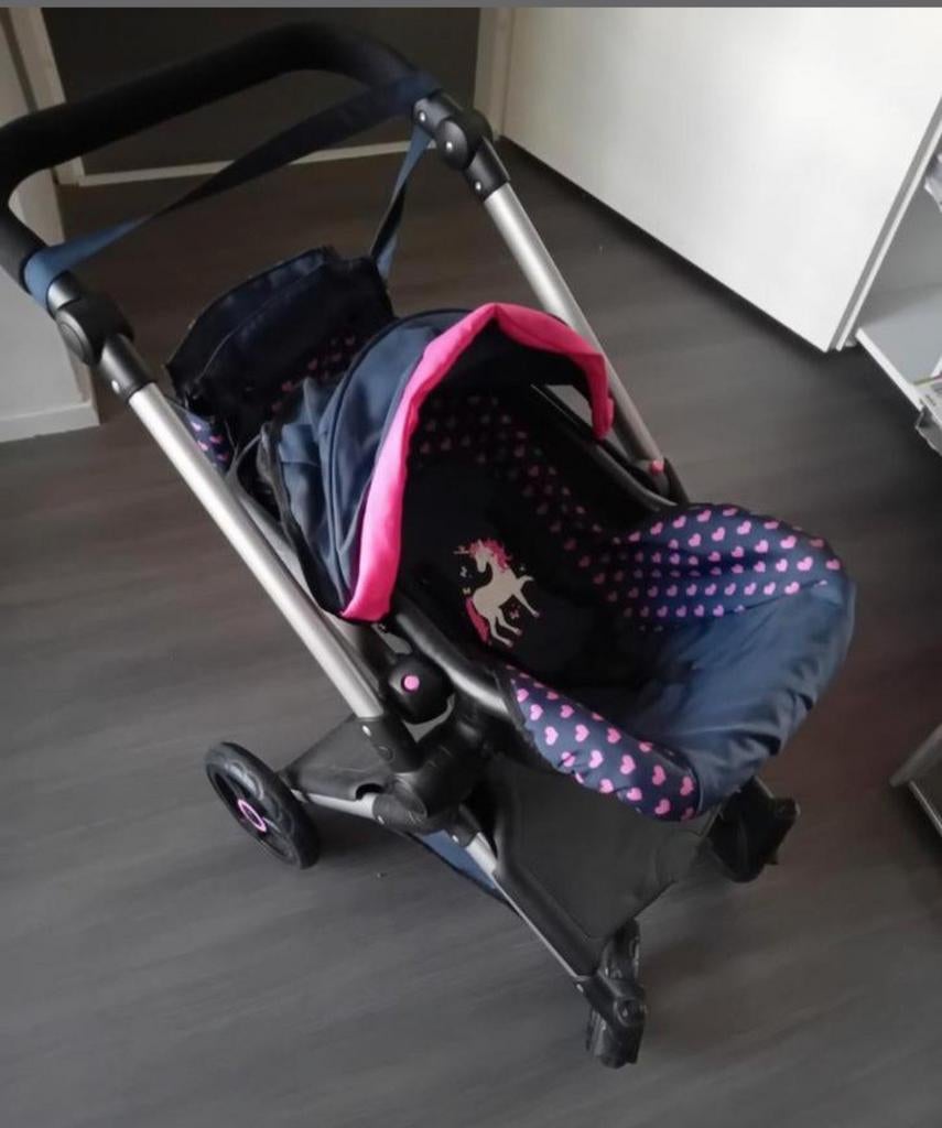 Bayer poppenwagen met afneembare maxi cosi, Ophalen, Zo goed als nieuw, Babypop