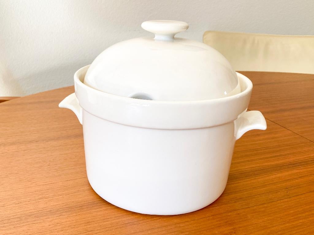 Te koop – Vintage soepterrine van wit aardewerk (HEMA), Ophalen