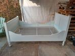 Oud landelijk bed - twijfelaar, Gebruikt, Wit, Landelijk, Hout