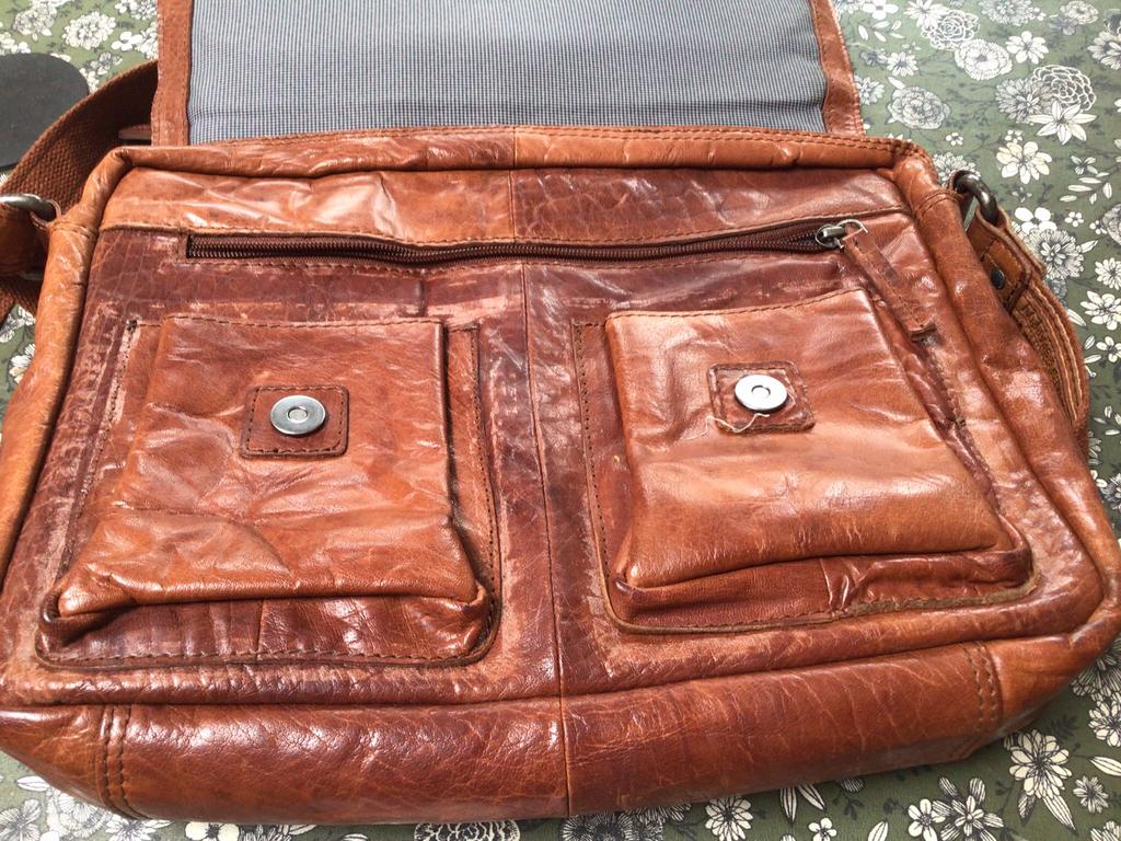 Leren handtas van Spikes & Sparrow, 40 tot 60 cm, 30 cm of meer, Gebruikt, Bruin