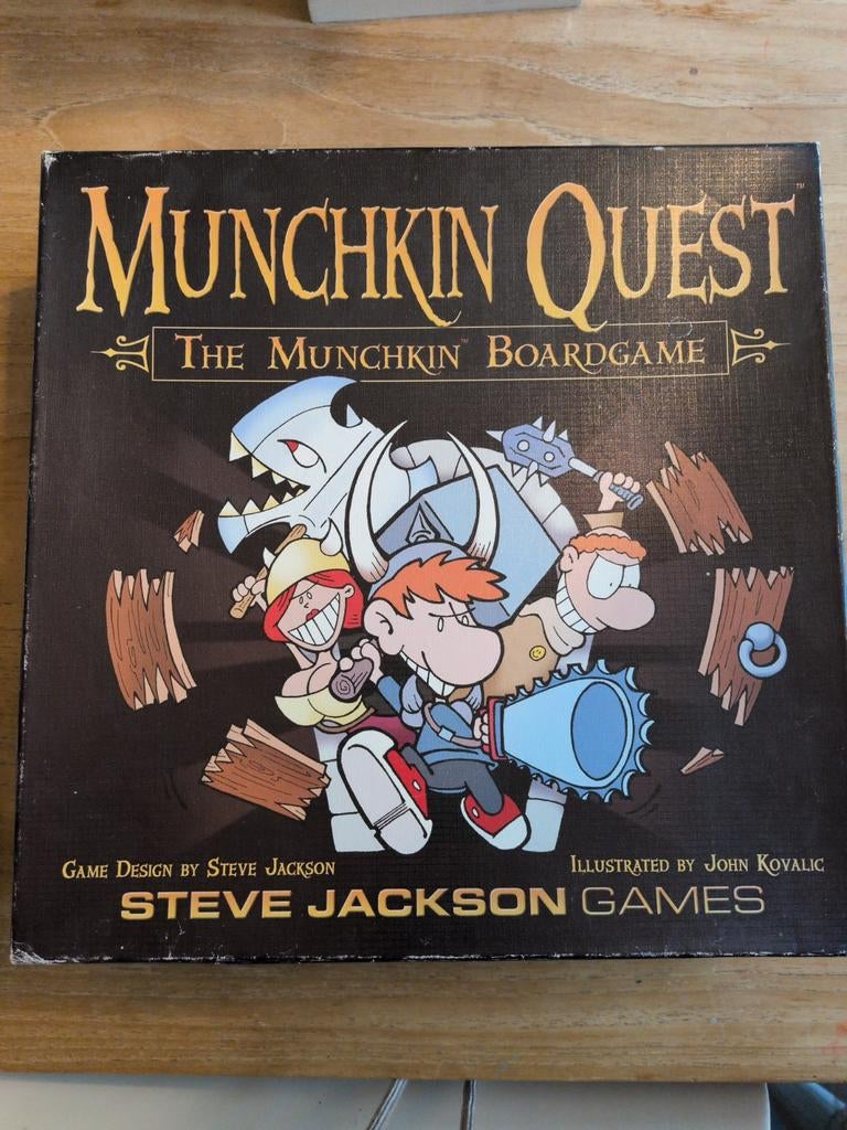 Munchkin Quest: Het Munchkin Bordspel, Drie of vier spelers, Ophalen, Gebruikt, Steve Jackson Games
