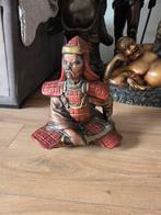 Samurai Stenen Beeld 40 cm - Oosterse Krijger Decoratie, Ophalen of Verzenden, 20 - 50 cm, Steen of Keramiek, Beeld