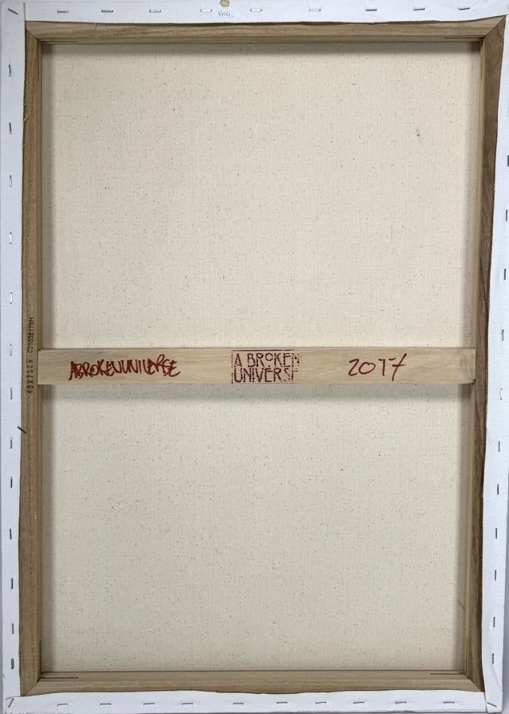 1049. Acrylverfschilderij, A Broken Universe - 2017, Ophalen of Verzenden