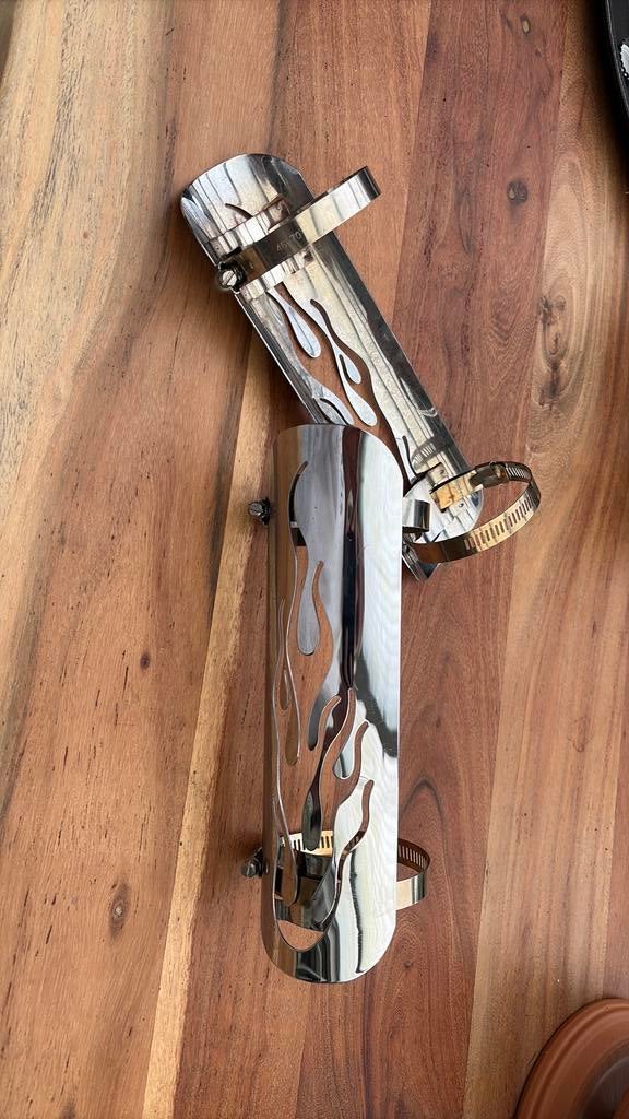 2x Hitteschild uitlaat vlam, Ophalen of Verzenden, Gebruikt