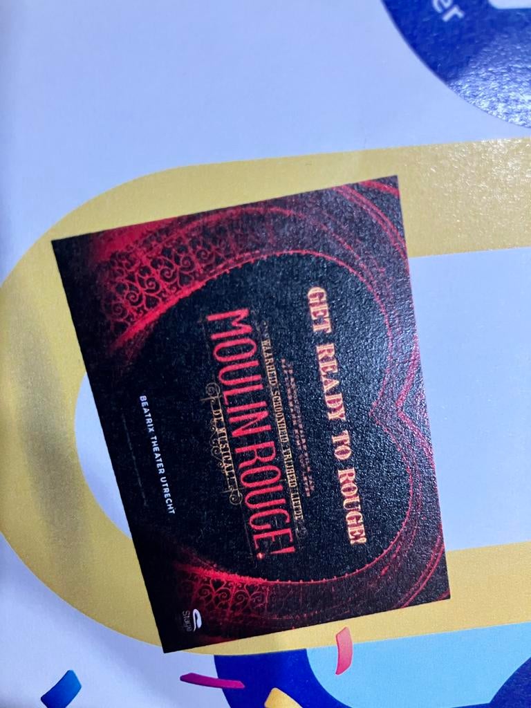 2 kaarten Moulin Rouge De Musical juni utrecht, Tickets en Kaartjes, Twee personen, Maart