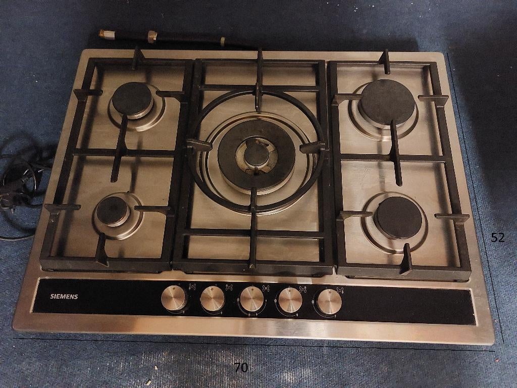 Gasfornuis met wokbrander  SIEMENS, Ophalen, Gebruikt, 60 cm of meer, Inbouw