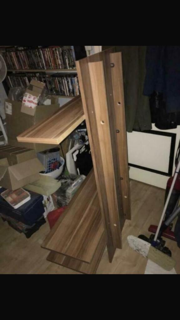 Tv meubel donker hout, Ophalen, 100 tot 150 cm, 50 tot 100 cm, Zo goed als nieuw
