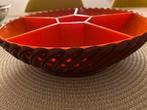 EMSA VINTAGE Oranje Kunststof Schaal/Mand met Vakken, Kunststof, Gebruikt, Schaal, Rond